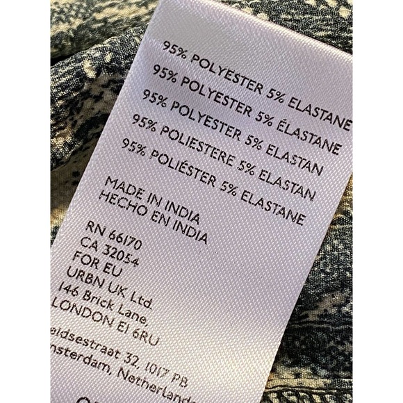 NWT Urban Outfitters Womens Camille Dress Size Small Adjustable Straps Black Tan - Picture 14 of 14